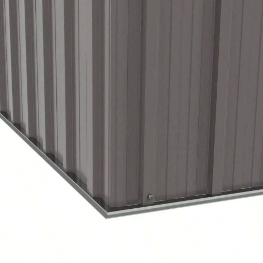 Outsunny 6x 4 Metal Lean to Garden Shed, Outdoor Storage Shed, Garden House with Double Sliding Doors, 2 Vents Backyard, Patio, Lawn, Gray