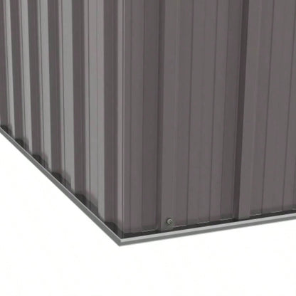 Outsunny 6x 4 Metal Lean to Garden Shed, Outdoor Storage Shed, Garden House with Double Sliding Doors, 2 Vents Backyard, Patio, Lawn, Gray