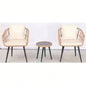 3 Piece Outdoor PE Wicker Furniture Set, Patio Yellew Rattan Sectional Sofa Couch with Washable Cushions