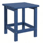Outsunny Adirondack Side Table, Square Patio End Table, Weather Resistant 15 Outdoor HDPE Table Porch, Pool, Balcony, Blue