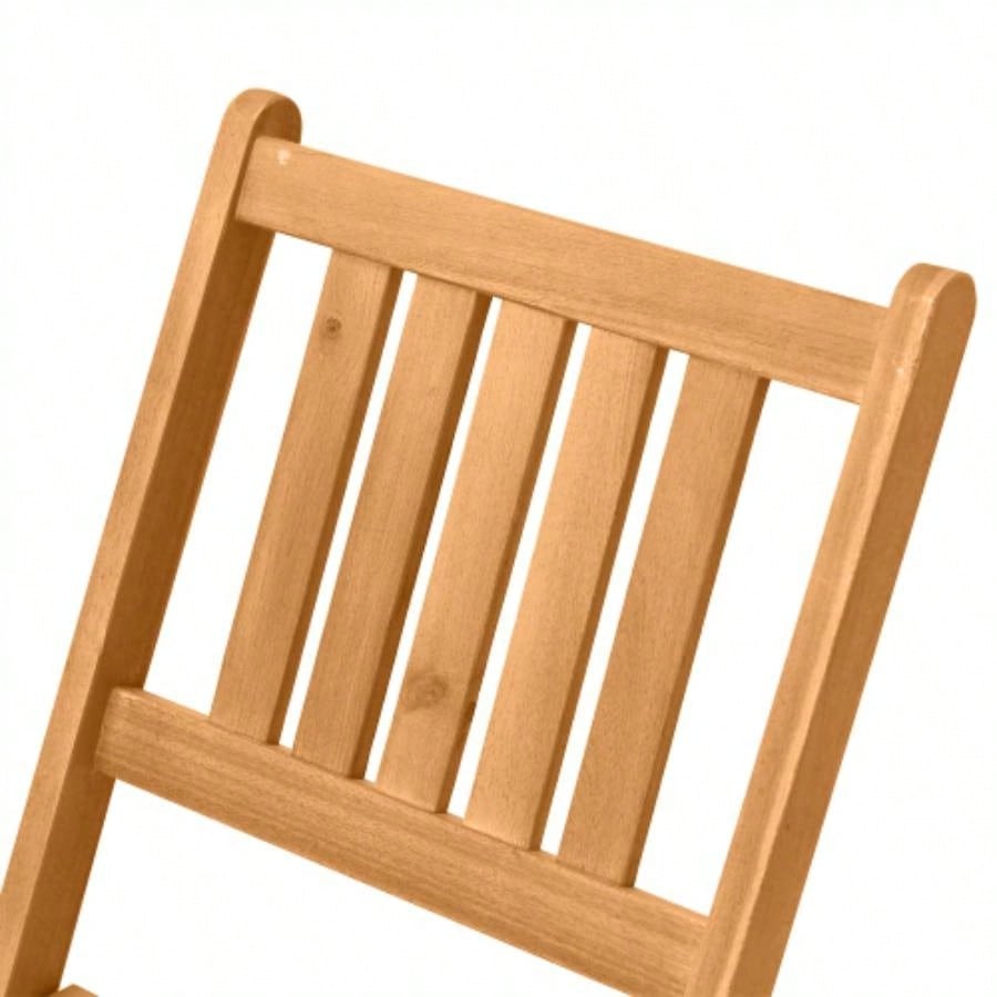 Outsunny 3 - Piece Acacia Wood Bistro Set, Folding Patio Furniture with 2 Folding Chairs and Round Coffee Table, Teak, Slatted, Backyard, Balcony, Deck, Natural