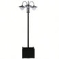 Outsunny 74.5 3 - Lamp Post Street Light with Planter, Automatic - on, 6 Hour Outdoor Ready LED Lighting, Black