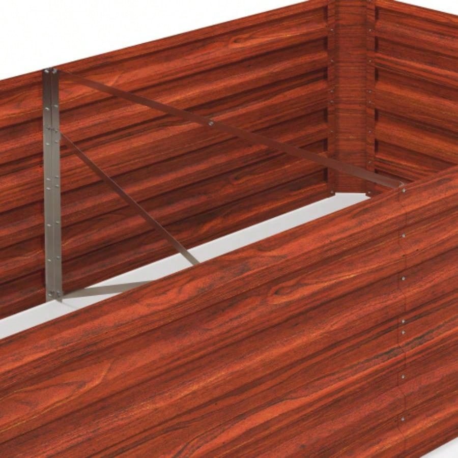 Outsunny Galvanized Raised Garden Bed Kit, Large and Tall Metal Planter Box Vegetables, Flowers and Herbs, Reinforced, 6x 3x 2 Dark Brown