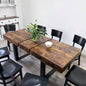 Extendable Dining Room Table 6 8 10, Modern Farmhouse Wooden Kitchen Expanding Table, Long Large Expandable Dining Room Conference Table