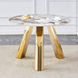 42 Luxury Sintered Stone Table: 0.45 Durable Top+ 6 Steel, 500lb Capacity, Stain/Heat - Resistant White/Gray Veined Surface - Modern Minimalist Design