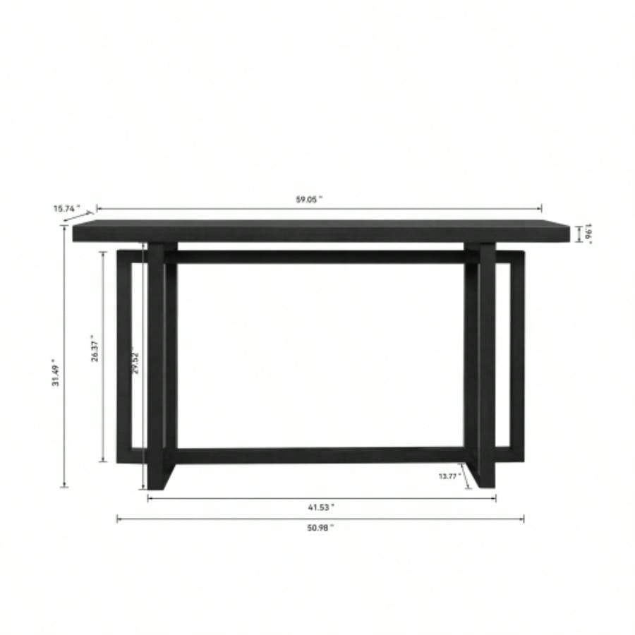 59 Narrow Console Table - MDF Entryway Sofa Table Hallway, Living Room, Foyer with Space - Saving Design