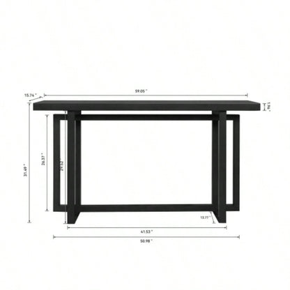 59 Narrow Console Table - MDF Entryway Sofa Table Hallway, Living Room, Foyer with Space - Saving Design
