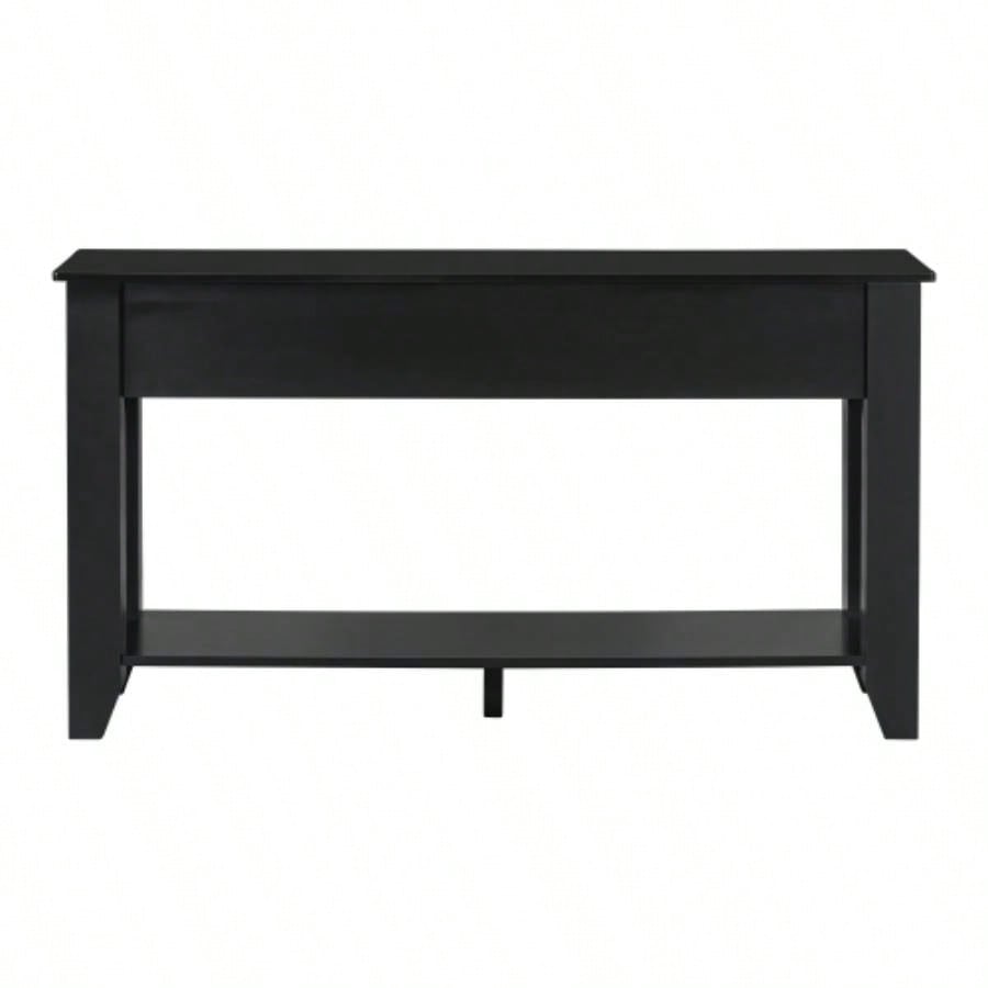 UStyle 55.4 Modern Entryway Console Table with Three Storage Drawers, Sideboard with Poplar and Metal Handles, Contemporary Narrow Sofa Table Living Room, Bedroom, Small Apartments, Foyer