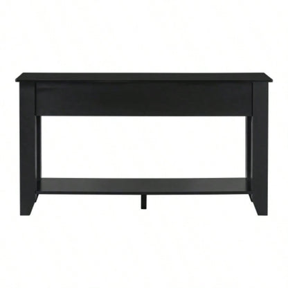 UStyle 55.4 Modern Entryway Console Table with Three Storage Drawers, Sideboard with Poplar and Metal Handles, Contemporary Narrow Sofa Table Living Room, Bedroom, Small Apartments, Foyer