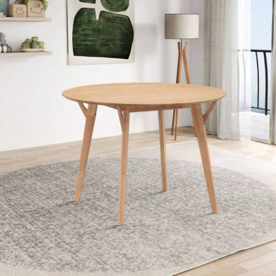 42.01 Inch Saving Place Table, Wooden Dining Table 4 Persons, Modern Design Round Kitchen Table Living Room, Apartment, Restaurant