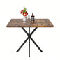 Square Dining Table, Mid Modern Square Dining Table 4 - 6 Person, Coffee Table Kitchen Dining Room, Office, Save Space