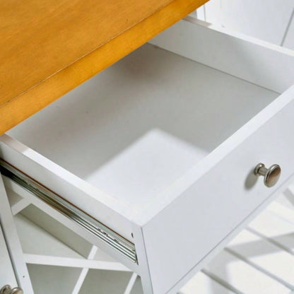 Bar cabinet Console Table with 2 - Door Cabinet 1 Drawers, Coffee Bar, Wine rack, Entryway Table with Storage Shelf, Sofa Tables Buffet Sideboard Kitchen, Hallway, Dining, Living Room, White