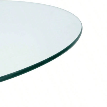 Modern Kitchen Glass dining table ROUND Tempered Glass BAR Table top, BAR Table Metal, electroplated set of 1