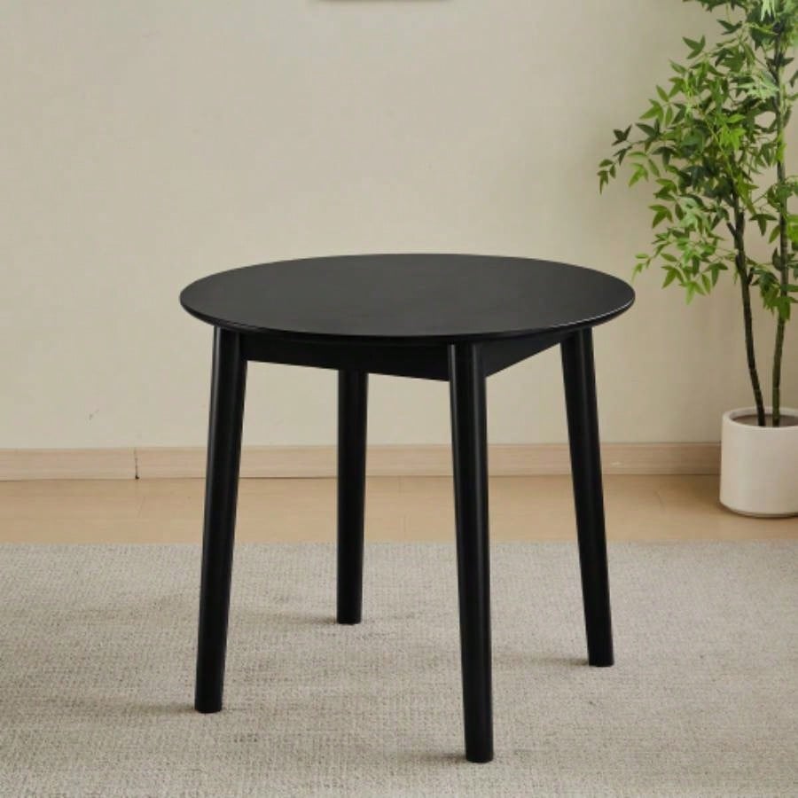 47 - inch dining table Walnut color solid wood kitchen table Dining table suitable small space kitchenette table modern home furniture