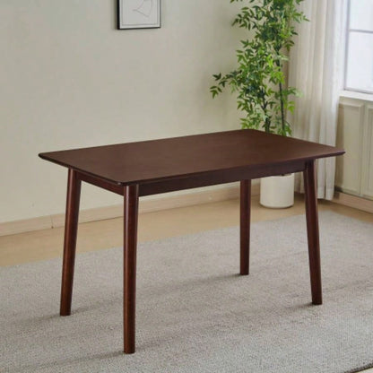 47 - inch dining table Walnut color solid wood kitchen table Dining table suitable small space kitchenette table modern home furniture