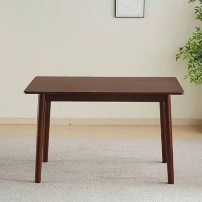 47 - inch dining table Walnut color solid wood kitchen table Dining table suitable small space kitchenette table modern home furniture