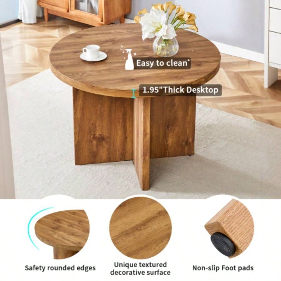 Round Dining Table 4 - 6, 42 Inch Modern Kitchen Table Small Dinner Table MDF Kitchen Dinning Table Cafe Restaurant Wine Bar Home Office Conference