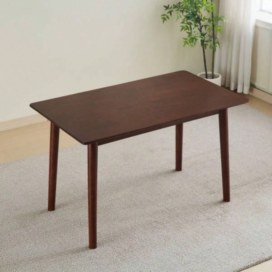 47 - inch dining table Walnut color solid wood kitchen table Dining table suitable small space kitchenette table modern home furniture