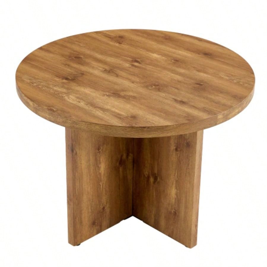 Round Dining Table 4 - 6, 42 Inch Modern Kitchen Table Small Dinner Table MDF Kitchen Dinning Table Cafe Restaurant Wine Bar Home Office Conference