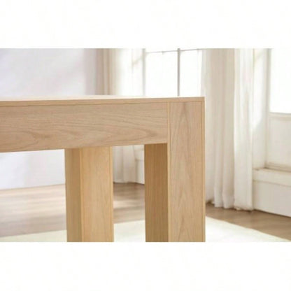 Farmhouse Kitchen Dining Table 4 - 6 People, Rectangular Dining Table Dining Room, Living Room, Kitchen with Sturdy Wood Farmhouse Full MDF Trim, Easy Assembly