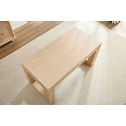 Farmhouse Kitchen Dining Table 4 - 6 People, Rectangular Dining Table Dining Room, Living Room, Kitchen with Sturdy Wood Farmhouse Full MDF Trim, Easy Assembly
