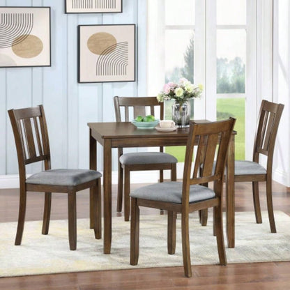 Wooden Dining Square Table, Kitchen Table Small Space, 4 Person Dining Table, WalnutONLY TABLE