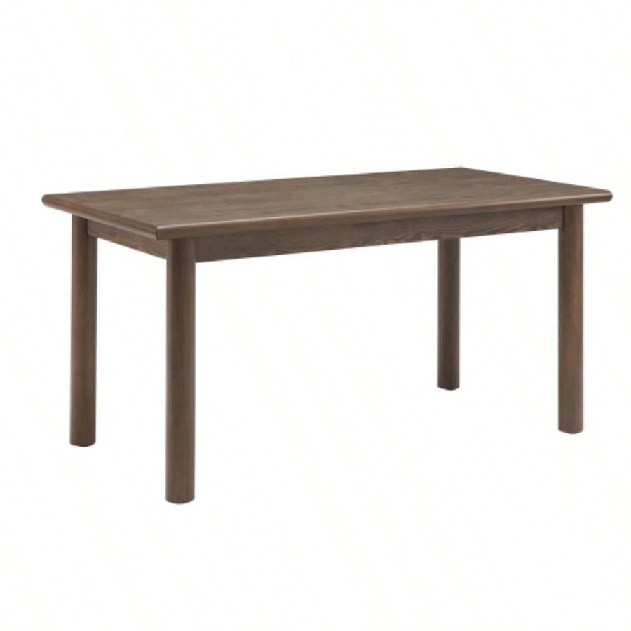 60 Rectangular Dining Table 6 Person, Retro Kitchen Table, Wooden Dinner Room Table with Solid Wood Home Kitchen Restaurant Living Room, Ultra Easy to Assemble