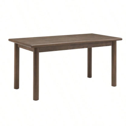 60 Rectangular Dining Table 6 Person, Retro Kitchen Table, Wooden Dinner Room Table with Solid Wood Home Kitchen Restaurant Living Room, Ultra Easy to Assemble