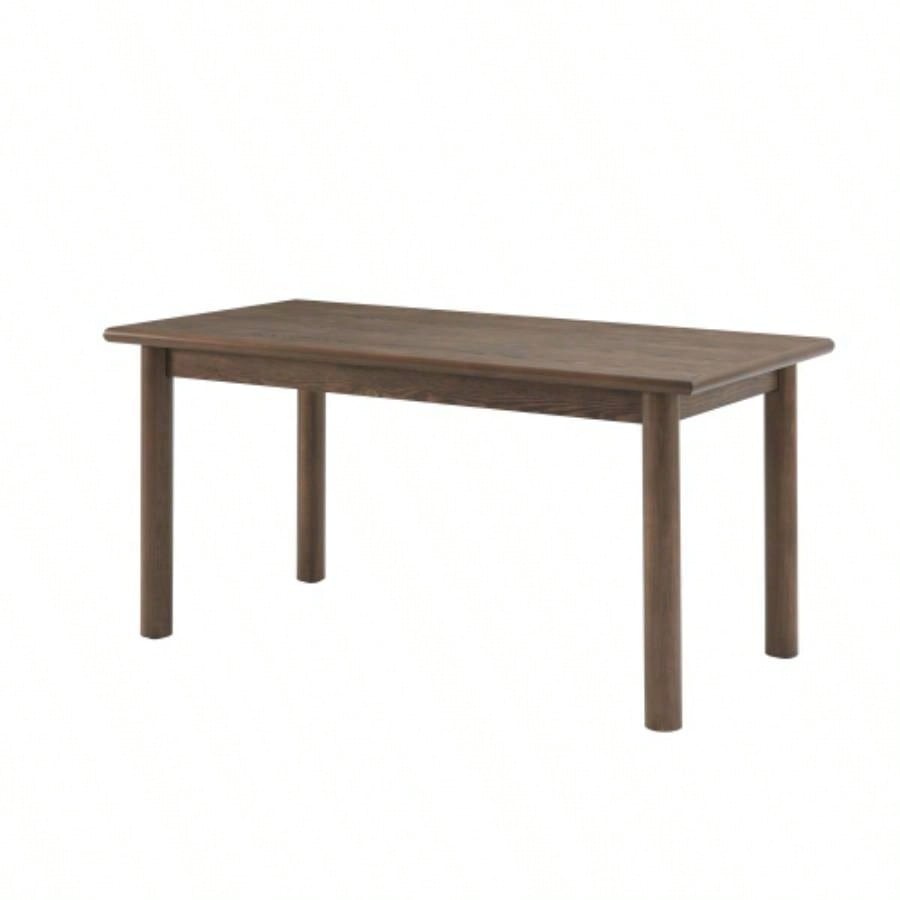 60 Rectangular Dining Table 6 Person, Retro Kitchen Table, Wooden Dinner Room Table with Solid Wood Home Kitchen Restaurant Living Room, Ultra Easy to Assemble