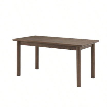 60 Rectangular Dining Table 6 Person, Retro Kitchen Table, Wooden Dinner Room Table with Solid Wood Home Kitchen Restaurant Living Room, Ultra Easy to Assemble