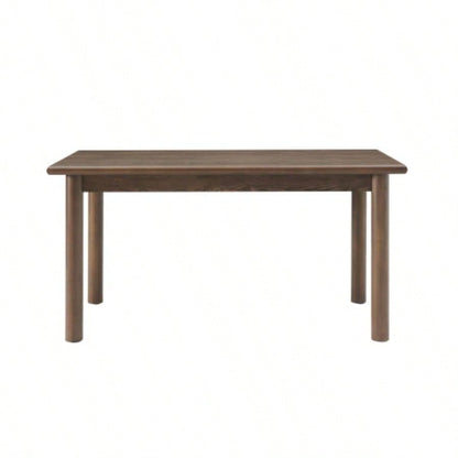 60 Rectangular Dining Table 6 Person, Retro Kitchen Table, Wooden Dinner Room Table with Solid Wood Home Kitchen Restaurant Living Room, Ultra Easy to Assemble