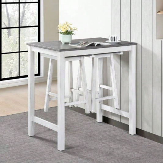 45.7inch Round Dining Table With Shelf Height 30 inch Modern Farmhouse Retro Design