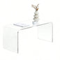HOMCOM 39.25 Long Rectangle All Acrylic 15mm Thick Waterfall Coffee Table,