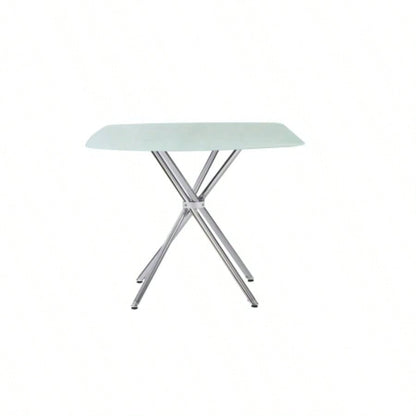 36 Square Frosted Tempered Glass Table