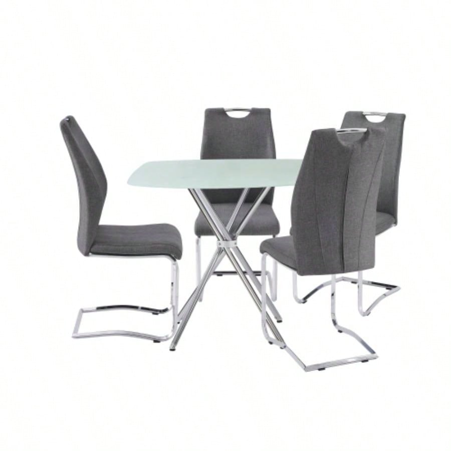 36 Square Frosted Tempered Glass Table