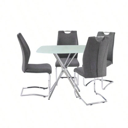 36 Square Frosted Tempered Glass Table