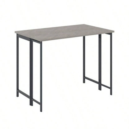 Table With Drop Leaf, Gray