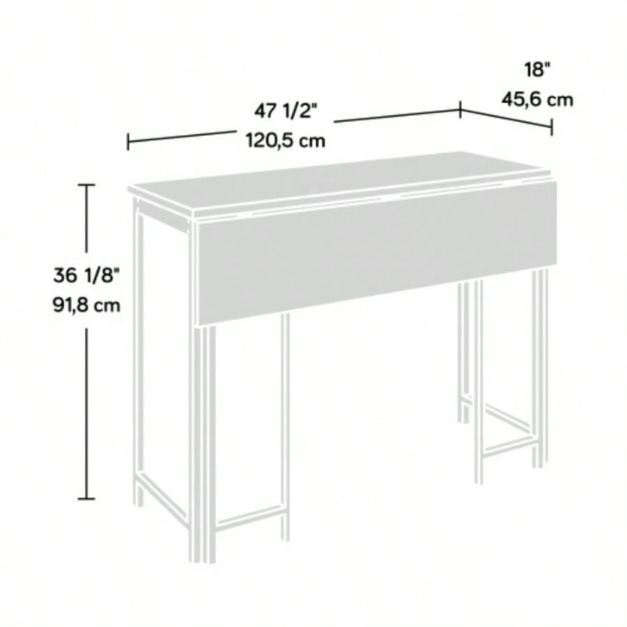 Table With Drop Leaf, Gray
