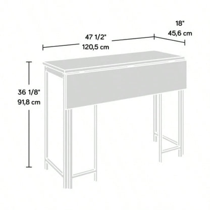 Table With Drop Leaf, Gray