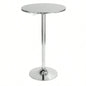 Bistro Contemporary Adjustable Round Bar Table in Silver by LumiSource