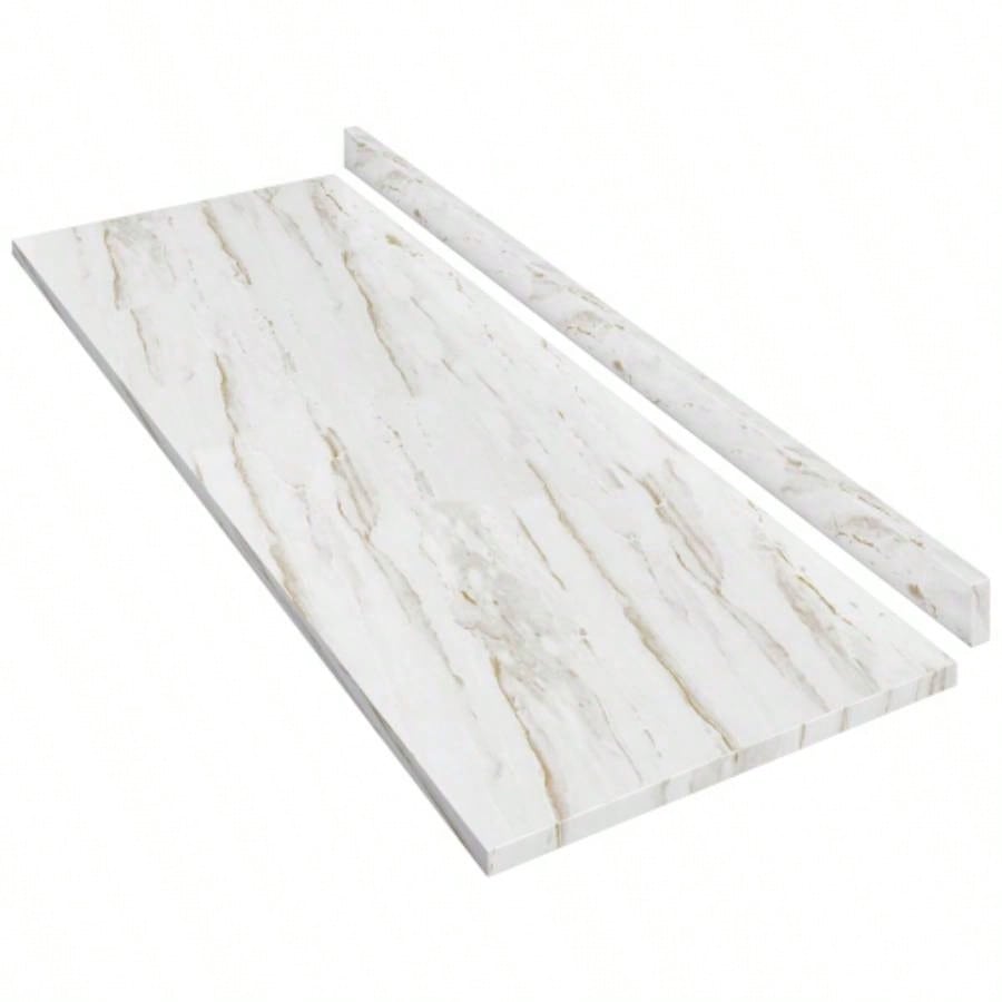 Laminate Countertop, Wood Countertop, Washer Dryer Counter Top, Table Top Office Desk and Kitchen Table, 72 Lx 25.56x 0.75 H Drama Marble
