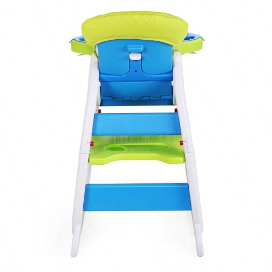 Convertible High Chair Babies, Booster with Safety Belt Feeding Tray, Toddler Chair and Table Set, Purple and White