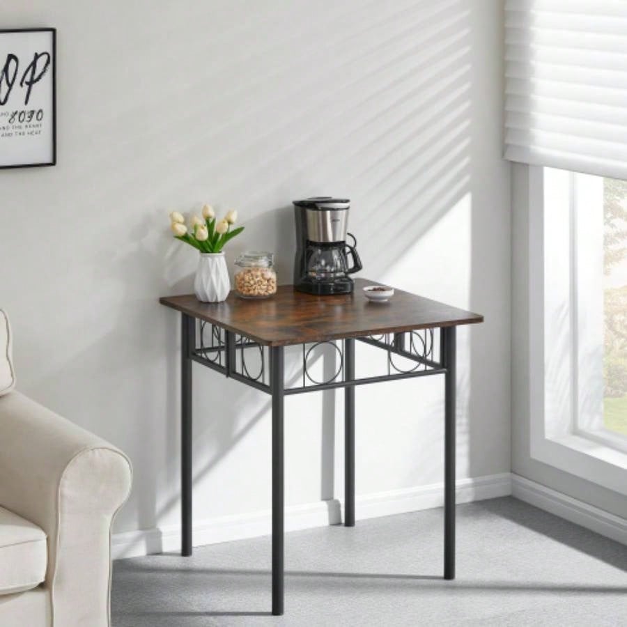 Kitchen Dining Room Table, Iron Wood Square Table Kitchen Dining Room Furniture