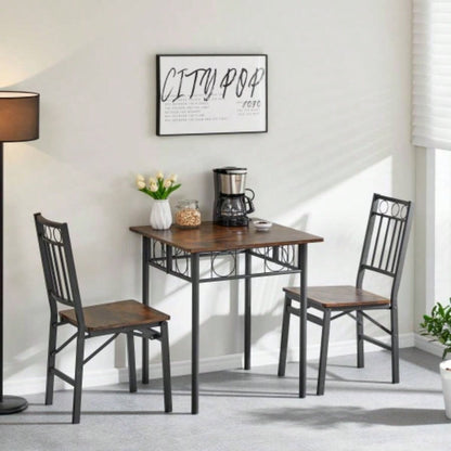 Kitchen Dining Room Table, Iron Wood Square Table Kitchen Dining Room Furniture