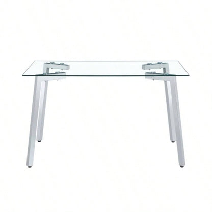 Glass Dining Table Transparent, 130*80* 8MM