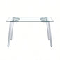 Glass Dining Table Transparent, 130*80* 8MM