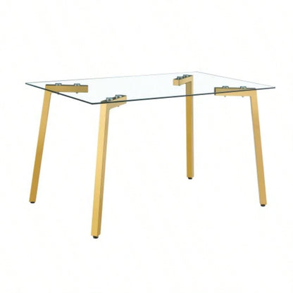 Glass Dining Table Transparent, 130*80* 8MM