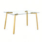 Glass Dining Table Transparent, 130*80* 8MM