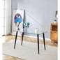 Glass Dining Table Transparent, 130*80* 8MM