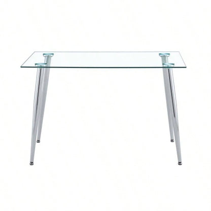 Glass Dining Table Transparent, 130*80* 8MM